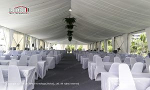 outdoor wedding tent indoor