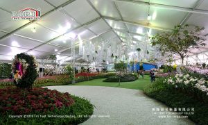 large flower show tent