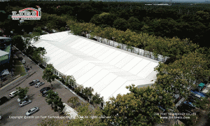 large flower show tent